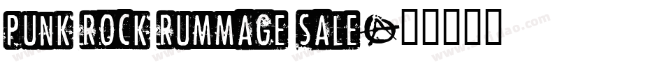 punk rock rummage sale字体转换